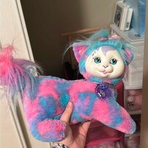 Colorful Plush Cat with babies